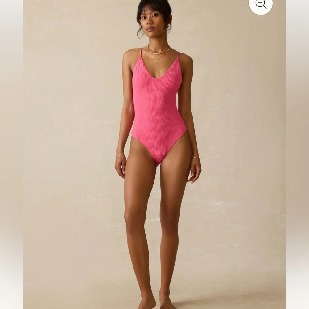 Faherty Pink One-Piece Swimsuit
